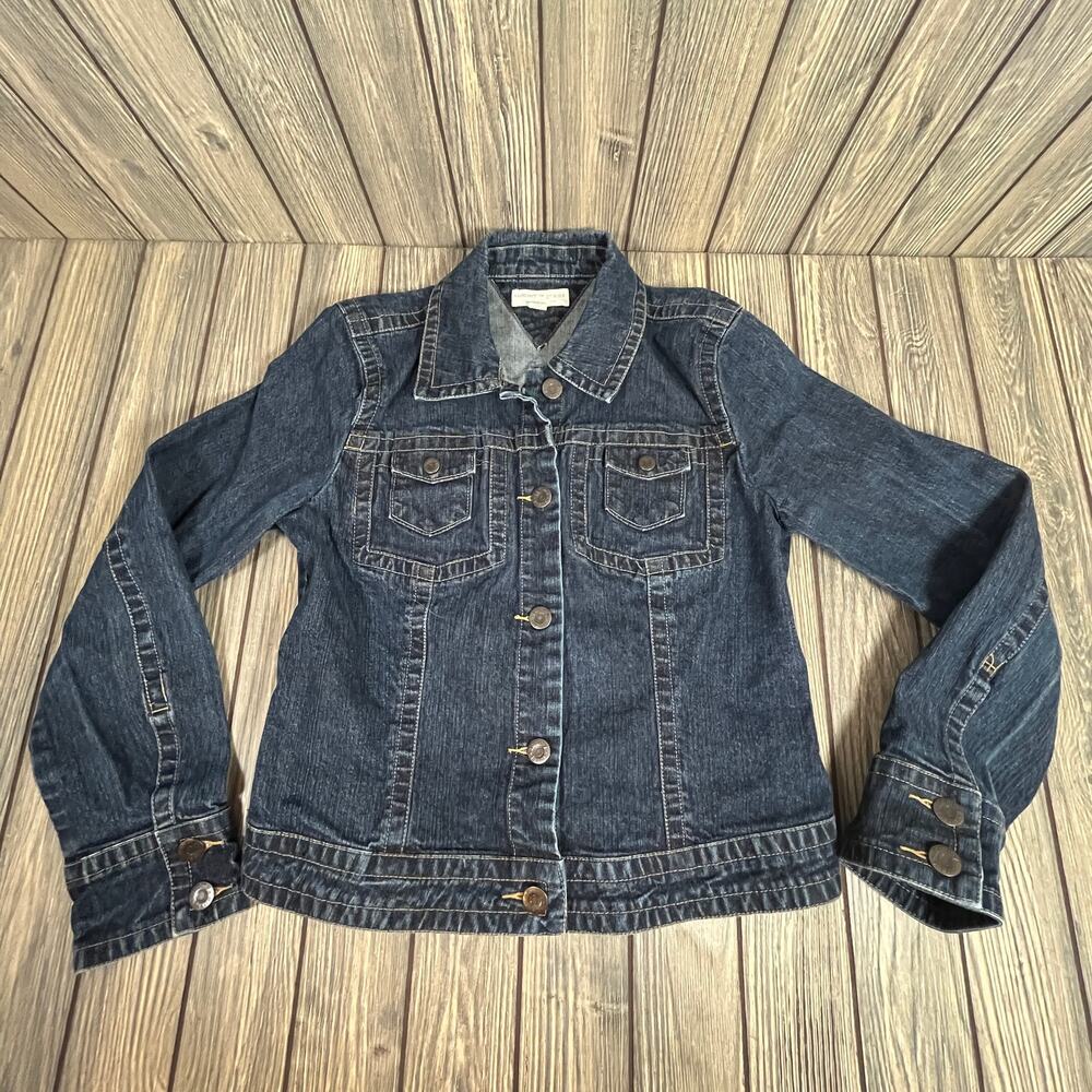 Tommy Hilfiger Vintage‎ Denim Trucker Jean Jacket Classic WM XL Y2K Lion Crest